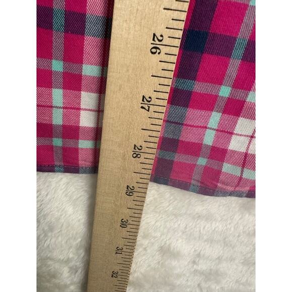 Talbots Pink Plaid Button Top 2XP 2X Petite Classic Office - Picture 6 of 7